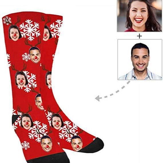 Wholesale Custom Printed Socks Couple Animal Fun Socks D Photo Face Socks Christmas Sublimation Printed Socks