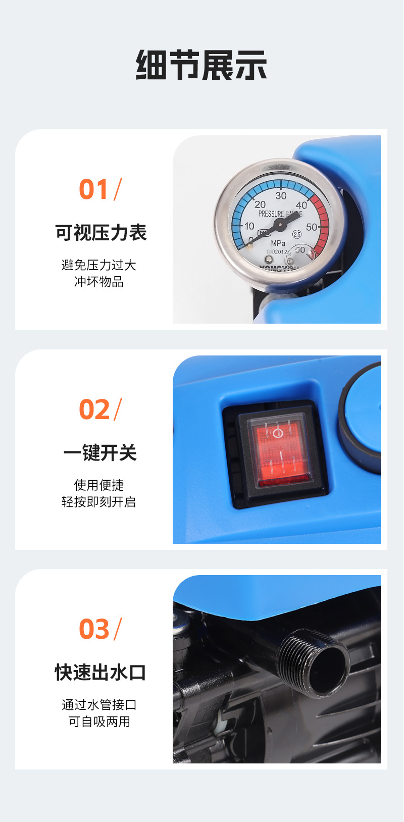 Fully Automatic Household High-Pressure Car Washing Machine High-Power Portable Removable Car Washing Machine Small Powerful High-Pressure Cleaning Machine