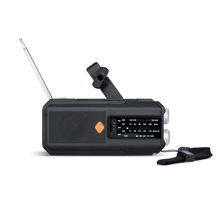 跨境多功能應急收音機 手搖發電收音機手搖手電筒便攜收音機