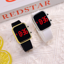 跨境新款硅胶按键电子手表男士时尚潮流电子 LED学生手表批发