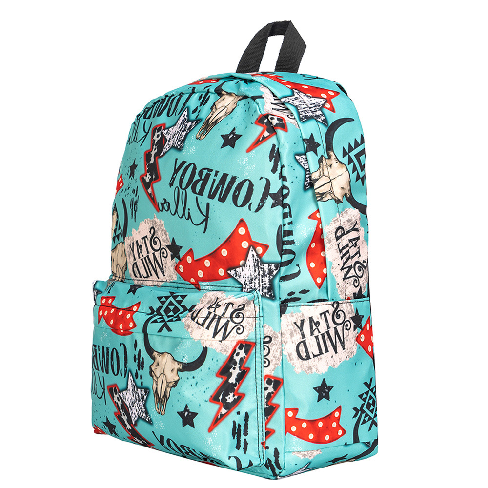 Mochila de punto transfronterizo, mochila escolar impresa para estudiantes, mochila de gran capacidad de ocio de todo fósforo, logotipo de equipaje personalizado image 9