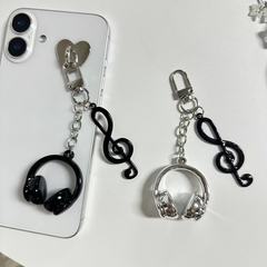 韓国インガールハートニッチデザインヘッドセットノートキーホルダーエアポッドペンダントバッグペンダント新しいスタイル