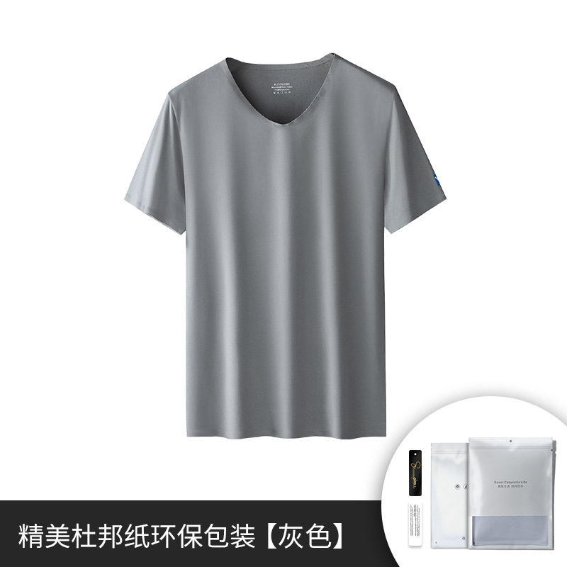 Camisetas de manga corta para hombre de algodón de 60 unidades para primavera y verano, capa base sin costuras, camiseta base de algodón puro, se pueden usar al aire libre, marca de moda.
