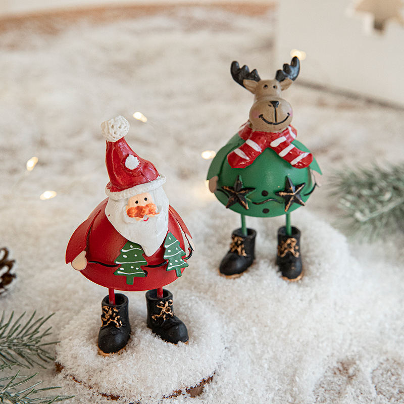 Nuevo hierro decoraciones de Navidad escena creativa diseño contador escritorio ventana decoración apoyos lindo