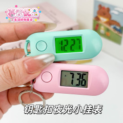 タイマーの簡単なキーホルダーの携帯マカロン色の大学院受験の仕事の学生は時間の電子時計を表示します。