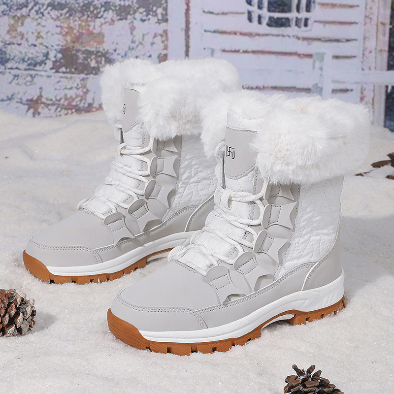 Botas de Nieve Altas para Mujer, Cuero Sintético, Térmico, para Ocio image 1