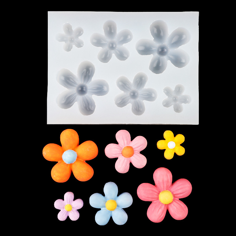 Die hecho a mano flor de loto molde de silicona fondant chocolate decoración de pastel pudín yeso epoxi molde de silicona