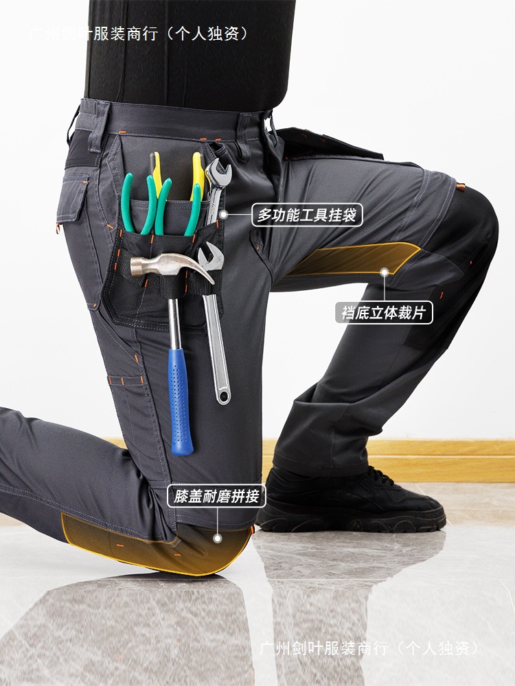 Fleece-Lined Warm Multi-Pocket Cargo Pants for Men, Winter Wear-Resistant and Dirt-Resistant Outdoor Loose Work Pants for Work Wear