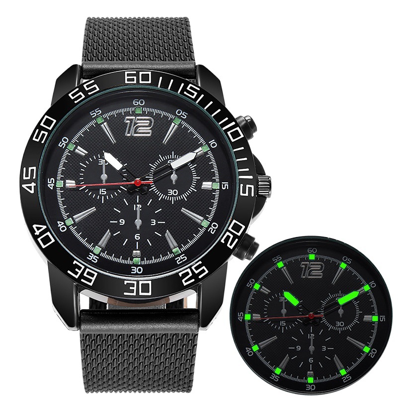 Relojes de pulsera de malla para hombre de la serie Cool transfronteriza, relojes luminosos casuales de negocios para hombre, venta al por mayor del fabricante