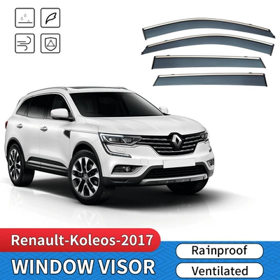 Window visor, Rain shield - standard-packaging-renault-koleos-mk2-hc-2017-2023-pc-with-bright-strip-rain-shield