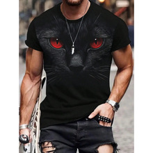 N 80250 Animal pattern 3D print short tee ����ͼ�� 3D ӡ����