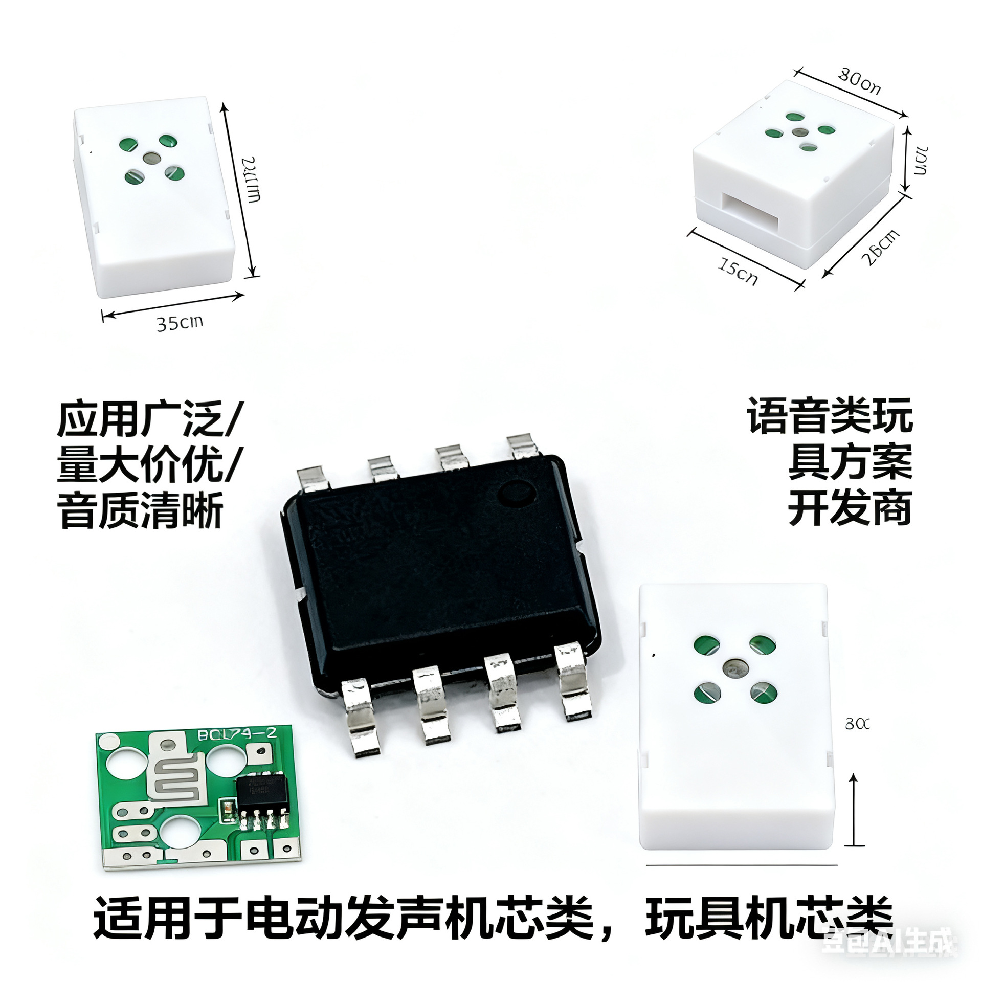 厂家直供10-40秒玩具挤压音乐盒语音芯片 按压光控发声音乐芯片IC