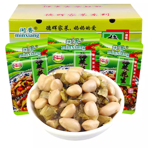 Minxiang preserved mustard greens with peanuts mixed pickles enoki mushrooms crispy bamboo shoots shredded bamboo shoots old jar pickled cabbage breakfast treasure shiitake mushrooms small pickled vegetables