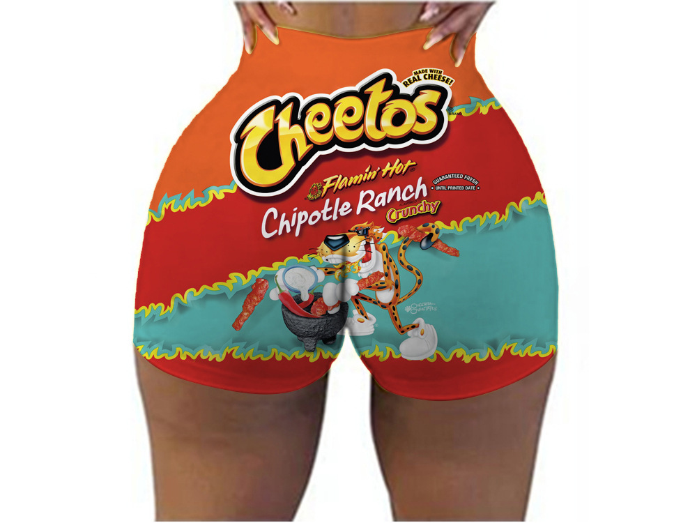 Pantalones cortos de cadera deportivos casuales de camuflaje con estampado digital europeo y americano, las mujeres pueden pedir una pieza