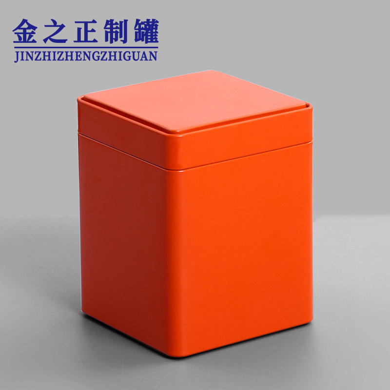 方形复古细砂食品级金属铁罐散装茶叶罐铁盒礼盒装现货批发密封