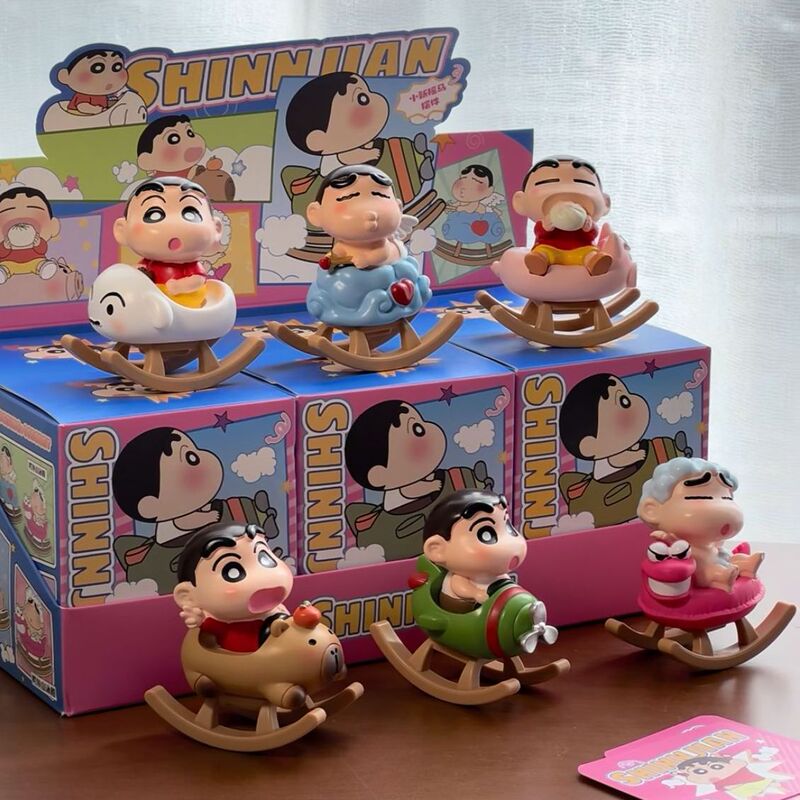 Rocking Chair Crayon Shin-Chan Blind Box Hand-Made Trendy Toy Doll Peripheral Doll Desktop Ornament Toy Girl Birthday Gift