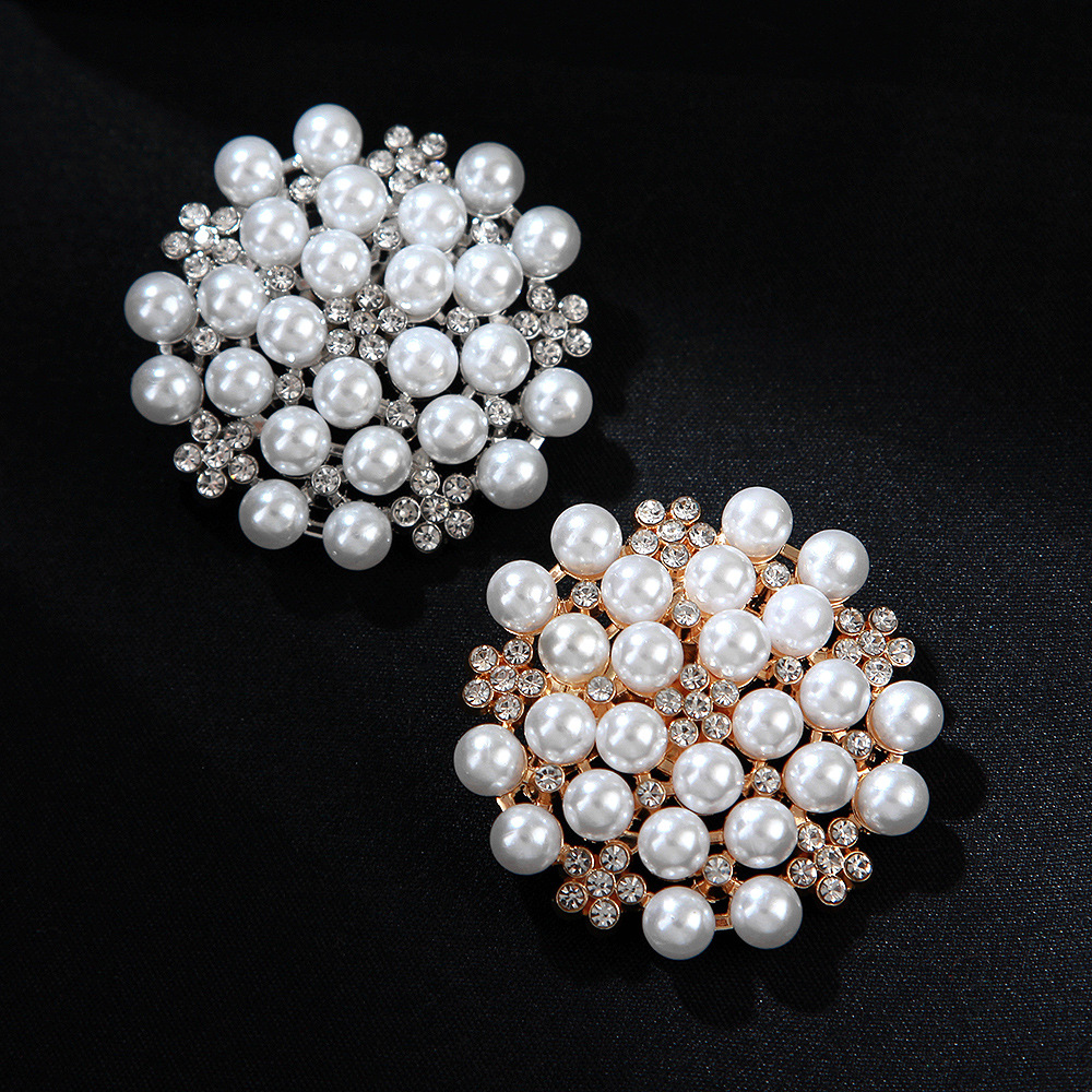 Koreaanse mode milieuvriendelijke legering vol strass parel camelia pin vrouwelijke corsage kleding accessoires sieraden_voghion.com