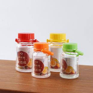12 minutes 6 minutes doll house BJD miniature simulation sparkling wine plastic bottle wine bottle mini wine jar fruit wine bottle model