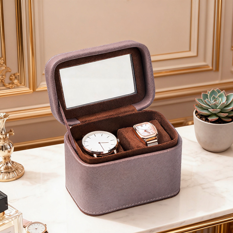 Watch Box with Double Window, Portable High-End Watch Storage Box, Business Gift for Men and Women, Watch Box Storage and Delivery