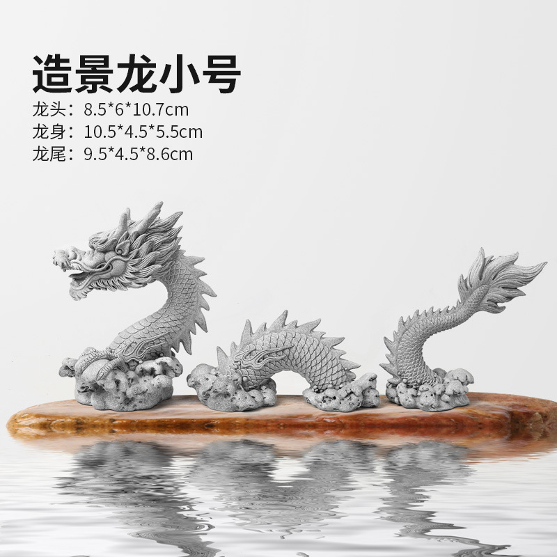 Pecera Arenisca azul Arenisca Dibujos animados Decoración de paisaje de bonsai de león Hippo Decoración de micropaisaje Tallado a prueba de piedra