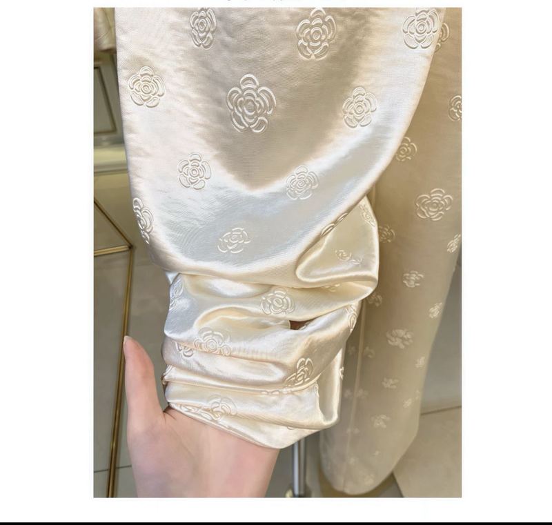 新しい中国風の多用途椿ストレートパンツ夏ジャカードサテンドレープワイドレッグパンツ高貴な女性のパンツ|undefined