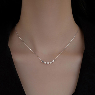 Niche Design Broken Silver Necklace Accessible Luxury High-end Internet Celebrity Clavicle Chain 2024 Xiaohongshu Popular Pendant