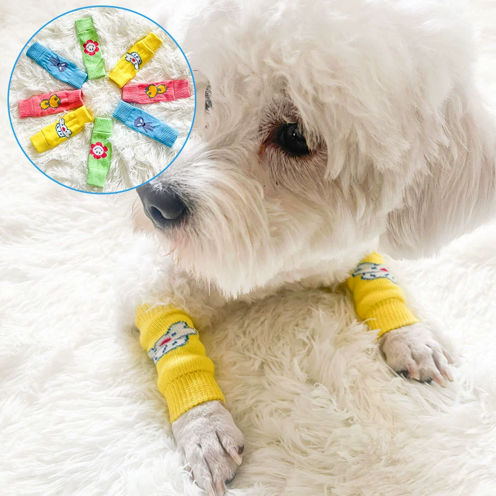 Трансграничная горячая распродажа сети красный новый цвет домашних животных носки для ног анти-мочеиспускание против грязи дофамина цвет милый носки защитный чехол