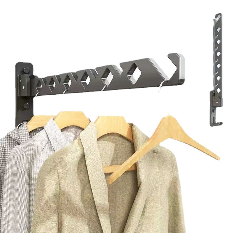 Percha de ropa de dormitorio colgante de pared sin ponche baño balcón ropa secado ropa interior percha baño percha ropa invisible