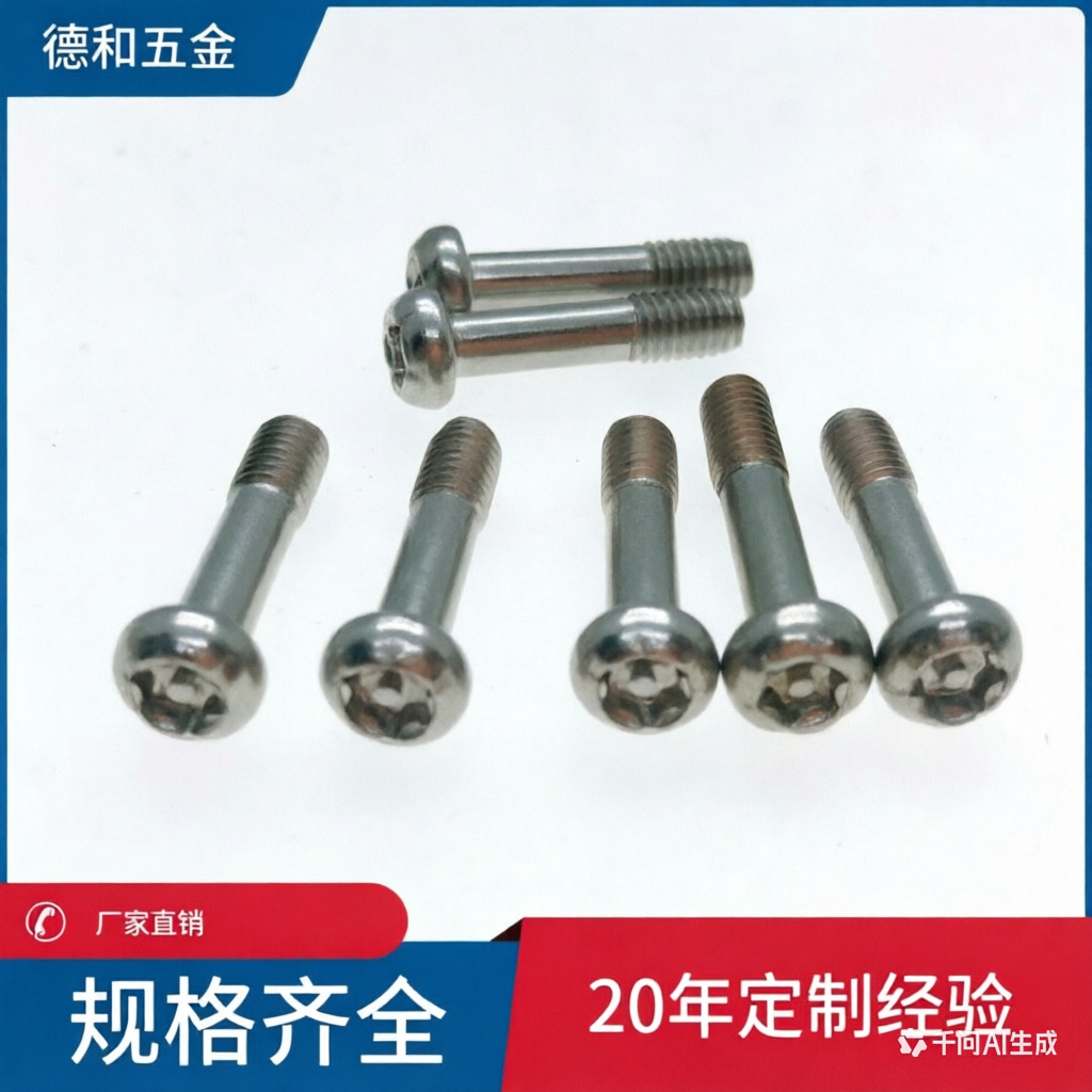 厂家梅花槽盘头防盗防拆不锈钢304半牙机牙螺丝钉m4*10/22/18PM