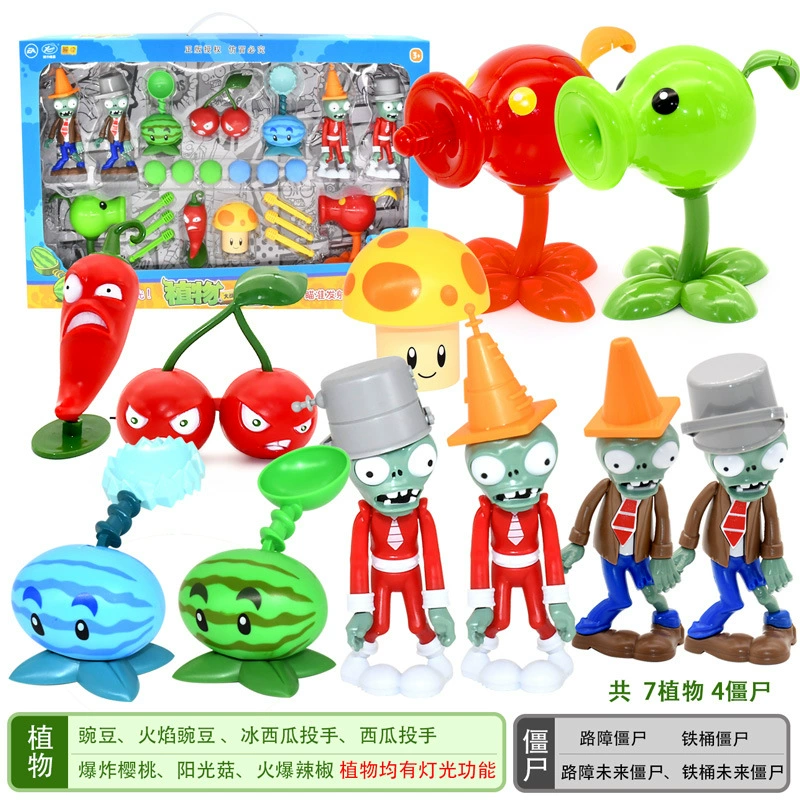 Подлинная наборы Plants vs. Zombies, игрушка, большой набор, подарочная коробка для мальчиков, кукла для детей, полный набор, подарок на день рождения