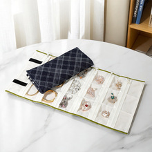 珠宝首饰项链防缠绕参展便携收纳袋柔软绒布PU皮项链展示收藏卷包