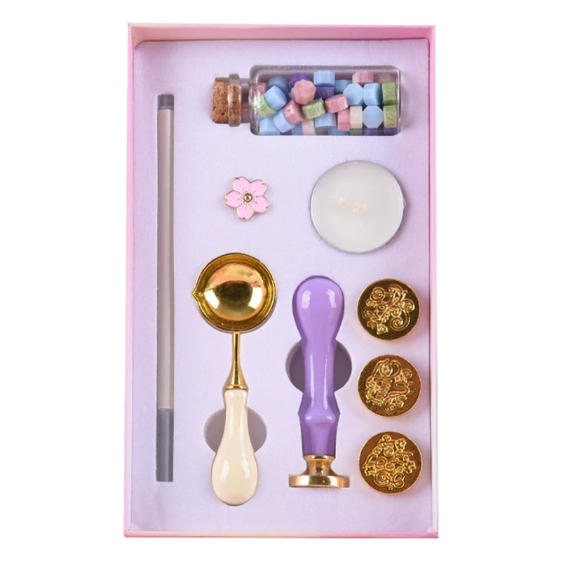 Винтажная пожарная Краска Печать костюм набор из девяти предметов SEAL пожарная краска воск зерна Ручка ложка конверт уплотнение пожарная Краска Печать