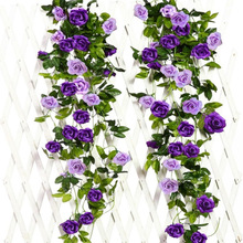 跨境热卖仿真芙蓉藤条婚礼派对缠绕假花藤亚马逊芙蓉仿真藤条