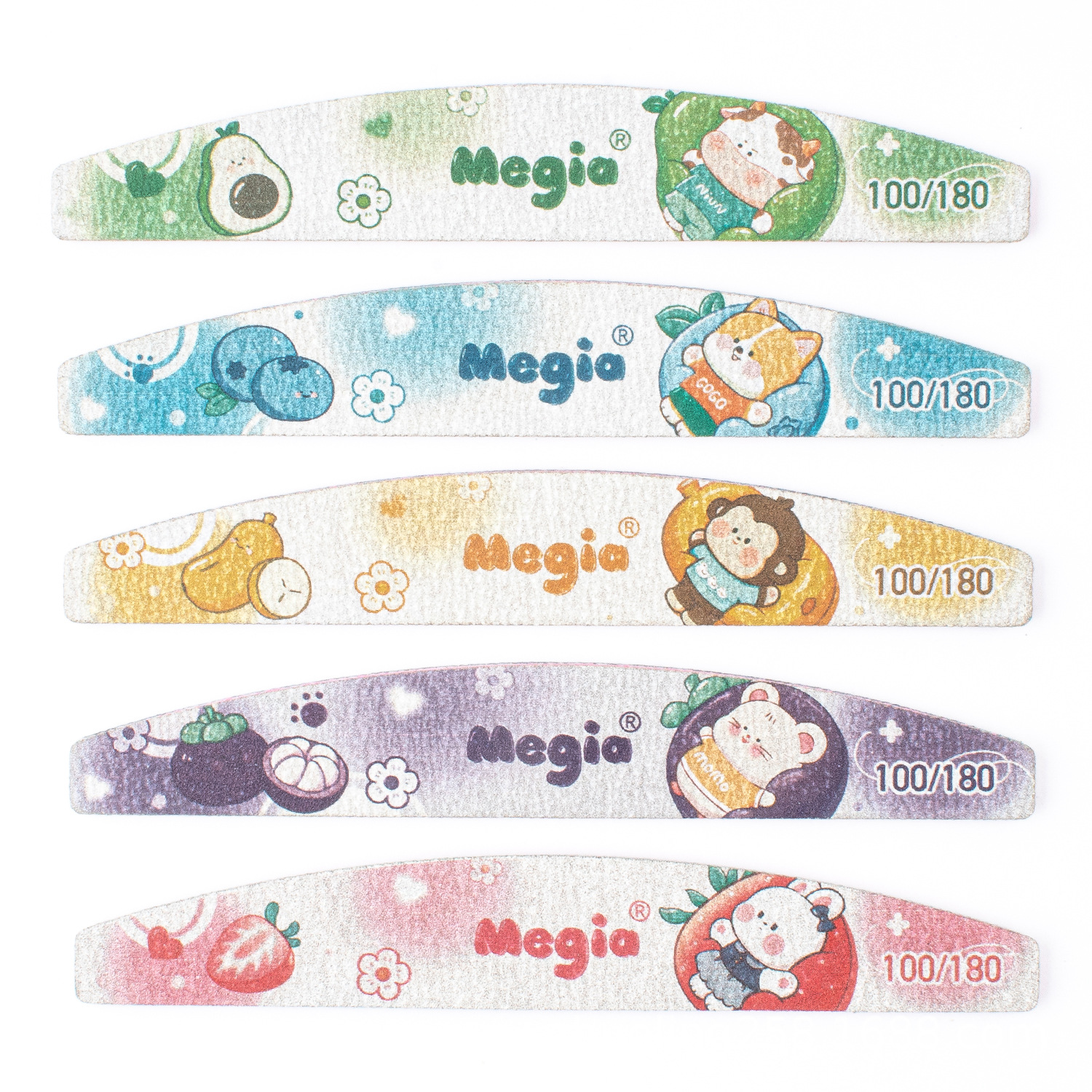 Nuevo archivo de uñas de impresión transfronteriza al por mayor 100 / 180 pulido de doble cara no se puede lavar la arena