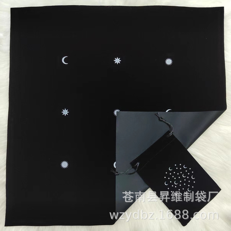 Paquete de luna estrella de franela negra; 50cm * 50cm