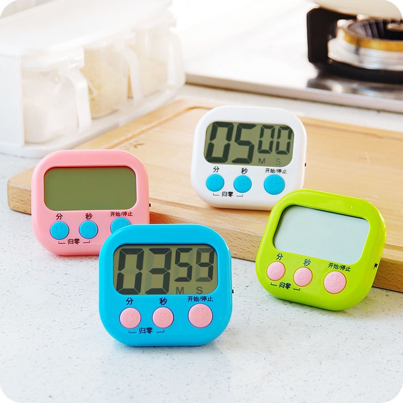Timer Reminder Device Student Electronic Alarm Clock Stopwatch Clock Time Management Large Screen Display Kitchen Timer Stopwatch