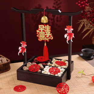 Early-born Guizi Mold Fruit Plate Dried Fruit Combination Engagement Table Festive Ornaments Wedding Supplies Four-palace Lattice Box Basket