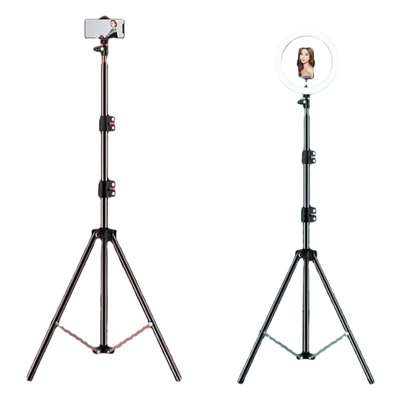 Teléfono móvil soporte en vivo trípode multifunción selfie soporte Foto belleza relleno luz TikTok piso al aire libre