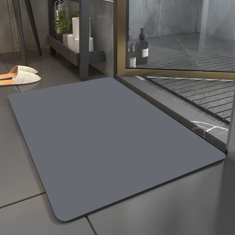 Alfombra suave de barro de diatomeas alfombra de baño de color sólido alfombra de baño de secado rápido estera absorbente del hogar alfombra del piso del inodoro alfombra de la puerta