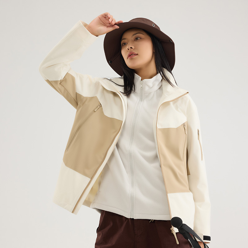 2025 Autumn and Winter Outdoor Jacket Two-Piece Set Detachable Men's and Women's Jacket Fleece-Lined Thickeneded Three-In-One Mountaineering Suit