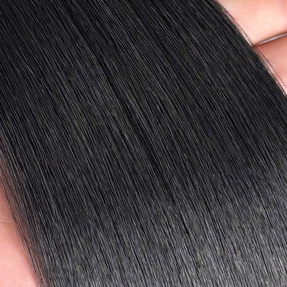 Europa, América y África transfronterizos Synthetic Straight Hair Bundle peluca recta extensión de cabello cortina