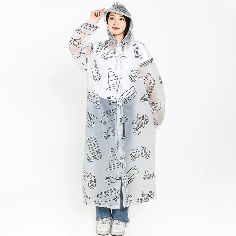 Fashionable cartoon fruit raincoat for hiking