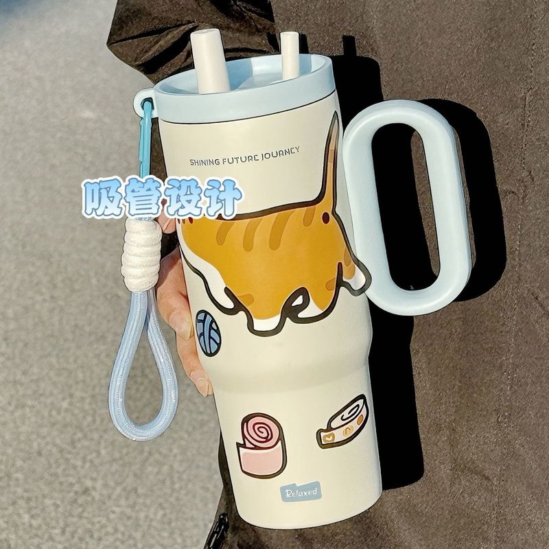 軽くて高級感のあるウォーターカップ 316 ステンレス鋼のポータブルコーヒーカップ大容量高価値ニッチ断熱ケトル|undefined