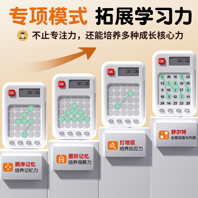 Paul Frank/Large Mouth Monkey Science Schulte Grid Focus Training, Máquina de Educación Temprana para el Desarrollo de la Inteligencia Visual