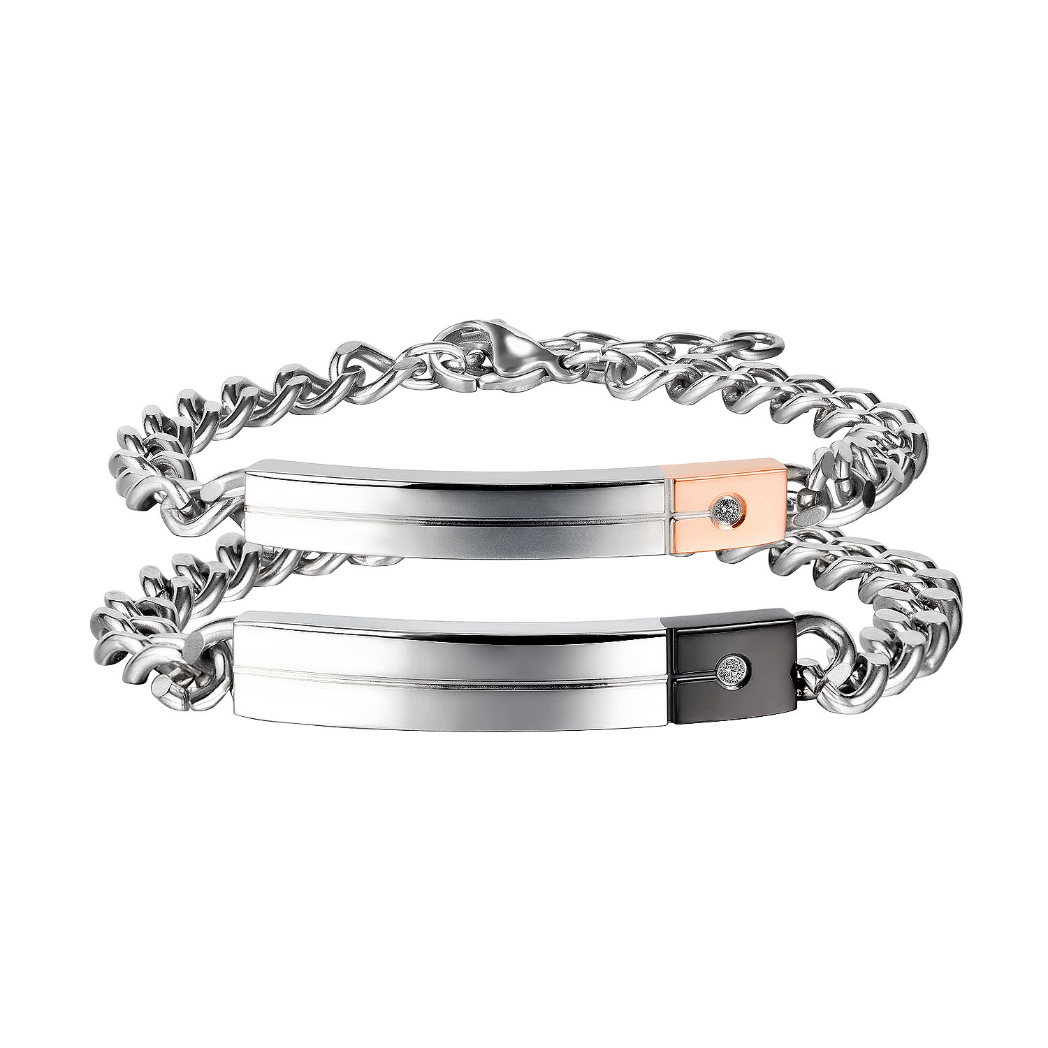 Korean version of simple design titanium steel bracelet for men and women fashion student trendy bracelet for men and women Valentine's Day gift