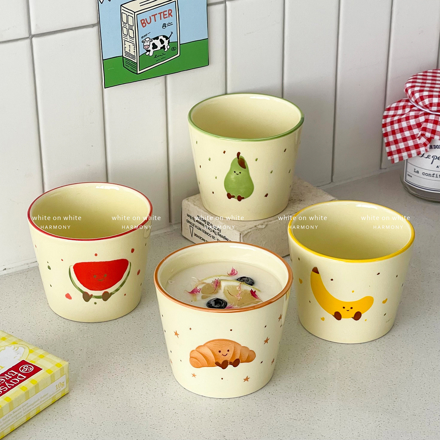 Super Nice Ceramic Cup Office Drinking Cup Ceramic Hand Cup Underglaze Color Milk Breakfast Cup Coffee Cup