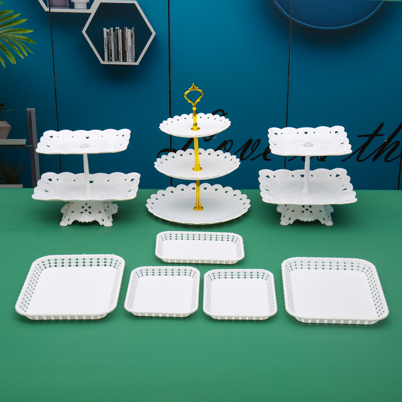 Fiesta de cumpleaños de postres estante de exhibición mesa de comida fría mesa de té bandeja de pasteles de bocadillos estante de postres de boda decoración