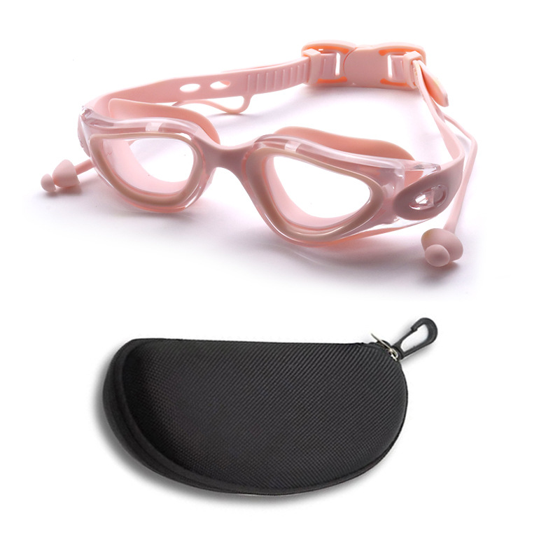 Pink transparent + glasses case [93 with buckle]