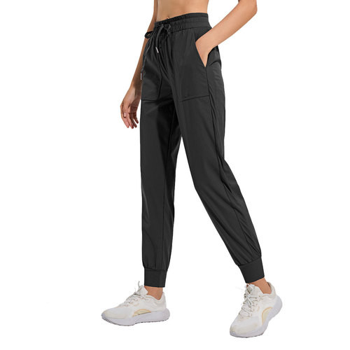 Quick-drying cool sports pants for girls summer leggings European and American cross-border drawstring casual pants ins trend running fitness