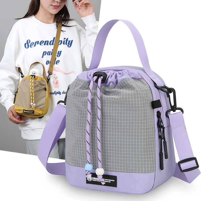 New Nylon Multifunctional Stylish Shoulder Bag with a Western Vibe, Fashionable Crossbody Bag with Trendy Color-Blocking Mini Phone Pouch